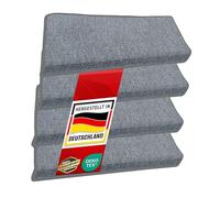 Floordirekt 15 x tappetini per gradini Interni per Scale, Tappeto per Scale, Tappeto Autoadesivo, per gradini, Protezione Scale, Tappeto per gradini (Londra, Verde, 65 x 23 cm, Rettangolare)