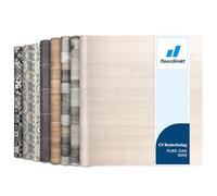 Floordirekt, Atlantic Pure Oak 009S - Rivestimento per pavimenti in vinile, al metro su misura, per cucina e balcone, effetto legno, effetto piastrelle, robusto e facile da pulire, 100 x 400 cm