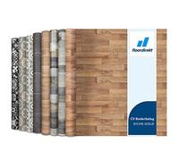Floordirekt Atlantic - Rivestimento per pavimento in PVC al metro su misura, in linoleum CV per cucina e balcone, effetto legno, effetto piastrelle, effetto pietra, robusto e facile da pulire, 200 x