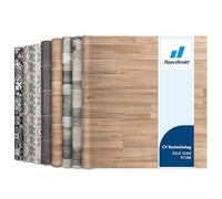 Floordirekt, Atlantic Silk Oak 973M - Rivestimento per pavimenti in vinile, al metro su misura, per cucina e balcone, effetto legno, effetto piastrelle, robusto e facile da pulire, 200 x 200 cm