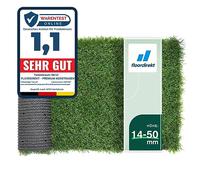 Floordirekt Kunstrasen Outdoor Rasenteppich Meterware - Grasteppich - Rollrasen - Kunststoffrasen - Rasen für Balkon & Garten Rasen Teppichboden für Außen nach Maß 26mm Höhe, Marbella 100x100 cm