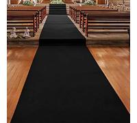 Floordirekt Passatoia da 200 x 500 cm, Nero 980, Tappeto per Matrimonio, Tappeto da Fiore, Tappeto per Eventi VIP, ignifugo