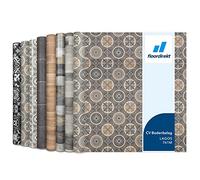 Floordirekt, Plaza, Lagos 761m - Rivestimento per pavimenti in vinile, al metro su misura, per cucina e balcone, effetto legno, effetto piastrelle, robusto e facile da pulire, 100 x 400 cm