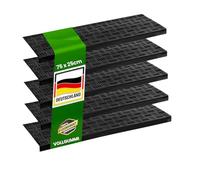 Floordirekt - Set di 5 tappetini per gradini in gomma, autoadesivi - resistenti alle intemperie e antiscivolo - Tappetino in gomma per esterni - Tappetini antiscivolo - 15 modelli (Madras) 25 x 75 cm