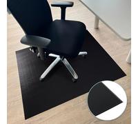 Floordirekt Tappetino Protettivo per Pavimento, 50 x 70 cm, Nero, con Bordo smussato, per Sedia da Ufficio, in PVC, Protezione Pavimento, Tappetino, Tappetino Protettivo per Laminato, parquet,