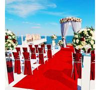 Floordirekt Tappeto Rosso Runner Tappeto VIP Runner per la navata Tappeto per eventi Pista di sfilata Tappeto Premier Passatoia per matrimoni (200 x 2000 cm)