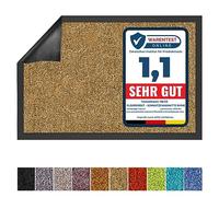 Floordirekt Zerbino Rhine, lavabile e resistente, con retro antiscivolo, per ingresso (beige, 60 cm x 90 cm)