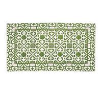 Floori Tappeto Arredo Arabic Stile Orientale Salotto Camera Passatoia Cucina Con Antiscivolo Made in Italy (Verde Giungla, 115x175 cm)