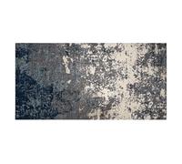 Floori Tappeto Design Moderno Effetto Cemento Materico, Stile Astratto Sfumato, per Soggiorno e Camera da Letto, Antiscivolo, Made in Italy (Blu Indaco, 80x150 cm)