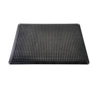 Floortex DOORTEX - Tappetino anti-fatica industriale, 100% gomma naturale con contenuto riciclato fino al 70%, 90 x 120 cm, rettangolare, nero