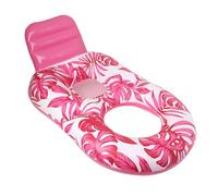 Flootador Piscina Adulto | Flotadores Inflables para Piscina Adultos - Colchoneta Relajación Portavasos Diseño Hoja De Arce para Vacaciones Playa Y Descanso | Tumbona Flotante para Piscina Con Fun