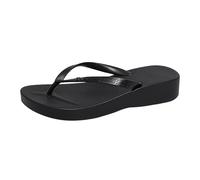 Flop da donna con suola spessa, da agganciare, per la spiaggia, per le vacanze, sandali antiscivolo, scarpe da donna, Nero , 40 EU