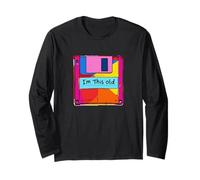 Floppy Disk - I'm This Old T-Shirt Divertente Old School Gifts Maglia a Manica
