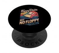 Floppy Disk Ma Nessun Amico Floppy Retro Tech Humor Lover PopSockets PopGrip Adesivo