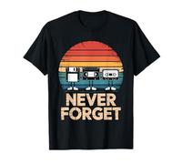 Floppy VHS Cassette Never Forget Retro 80s 90s Nostalgia Maglietta