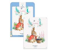 Flopsy Bunny Di Beatrix Potter Insegna In Acciaio Grande 400Mm X 300Mm 6280