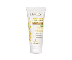 Flora Bagnodoccia Bio Sensuale e Riequilibrante FLORA Bellessere Dolci Sensi - 200 ml - Certificato Bdih con Oli Essenziali Puri 100% Stimolante