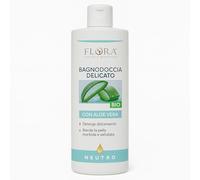 FLORA Bagnoschiuma Delicato e Neutro per Tutta la Famiglia | Ipoallergenico e Senza Profumo | Ricarica Eco da 1L con Aloe Vera BIO | Formula Vegana per Uomo, Donna, Bambino, Neonato | pH 5.5