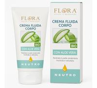 FLORA Neutro Crema Fluida Corpo 150 ml BIO-COSMOS - con succo di Aloe vera, per aiutare persone con allergie o pelli sensibili, formulato per miscelarlo con oli essenziali puri 100%