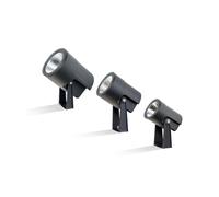 FLORA FARETTO SPOT DA ESTERNO ORIENTABILE CON PICCHETTO IP65 NERO 3 MISURE LED INTEGRATO LUCE 3000K E 4000K SOVIL