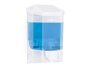 Flora & Flosoft Eco Dispenser di Sapone Liquido, Bianco/Trasparente, 500 ml