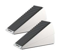 FLORA GUARD Confezione da 2 fermaporta resistenti, altezza 7,6 cm, regolabili a molla, fermaporta grandi per la parte inferiore delle porte, fermaporta in gomma in acciaio inox per qualsiasi porta