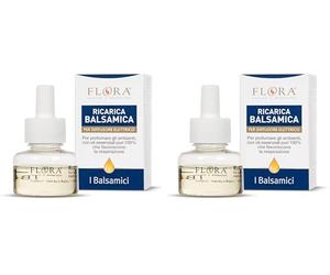 FLORA I Balsamici Ricarica, 25 ml Purifica e rinfresca l'aria degli ambienti domestici Con oli essenziali balsamici 100% puri (Confezione da 2)