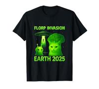 Flora Invasion Florp Unhinged Gen Z Brainrot Meme Cat Barzelletta Maglietta