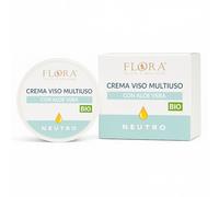 FLORA Neutro Crema Viso Multiuso 50 ml BIO-COSMOS - con succo di Aloe vera, per aiutare persone con allergie o pelli sensibili, formulato per miscelarlo con oli essenziali puri 100%