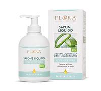 FLORA Neutro Sapone Liquido 250 ml BIO-BDIH - con succo di Aloe vera, per aiutare persone con allergie o pelli sensibili, formulato per miscelarlo con oli essenziali puri 100%