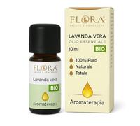 FLORA Olio Essenziale Lavanda Vera BIO 10 ml - 100% Puro Naturale, Calmante & Rilassante per Diffusore, Massaggi, Cosmesi, Uso Alimentare