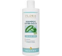 FLORA Shampoo Extra Dolce Neutro BIO-BDIH 1 L - Senza Profumo, pH 5,5 con Aloe Vera, Tensioattivi da Cocco & Zuccheri, Capelli Morbidi per tutta la Famiglia, Base Personalizzabile con Oli Essenziali