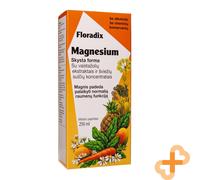 Floradix Magnesio 250 ML Liquido Cibo Integratore per Muscolo Funzione Salute