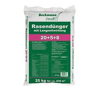 25 kg fertilizzante per prato a lunga durata 20+5+8 Beckmann per ca. 830m²