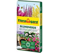 Floragard - Terriccio per fiori da 40 L, terriccio universale per piante da interni, balcone e vaso, con argilla e fertilizzante a lungo termine, anche per piante da giardino