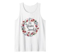Floral 101 Year Old 101th Birthday Men Women 101 Years Loved Canotta