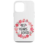 Floral 107 Years Loved Women 107 Years Old cool 107th B-day Custodia per iPhone 13 Pro Max