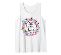 Floral 50 Year Old 50th Birthday Men Women 50 Years Loved Canotta