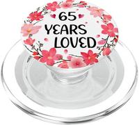 Floral 65 Years Loved Women 65 Years Old cool 65th Birthday PopSockets PopGrip per MagSafe