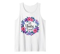 Floral 80 Year Old 80th Birthday Women Funny 80 Year Loved Canotta