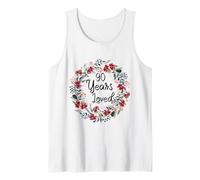Floral 90 Years Loved 90th Birthday 90 Year Old Men Women Canotta