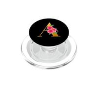Floral A Alphabet Cute Initial Monogram Letter A Graphic PopSockets PopGrip per MagSafe