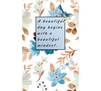 Floral A5 Colourful ruled lined mini notebook journal, soft cover paperback cover, notepad, memo, girls, students, traveller, school supplies, note taking and the office 196 pages