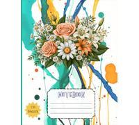 Floral Aesthetic: A Stylish Flower Composition Notebook: Unruled Notebook with Top and Left Margins | 8.5 x 11 Inches | 120 Pages for Journaling, Sketching & Notes