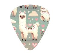 Floral-Alpaca-Llama, confezione da 12 plettri per chitarra con 3 spessori e scatola portaoggetti, plettri in ABS per basso elettrico