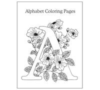 FLORAL ALPHABET COLORING BOOK