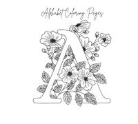 Floral Alphabet Coloring Book