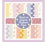 Floral and Gingham Scrapbook Paper: Cottagecore Daisy Pattern Craft Paper Pad For Scrapbooking, Mixed Media, Junk Journals & Paper Crafts; 8.5x8.5