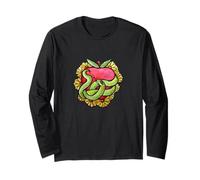 Floral Apple Snake Adamo ed Eva Era Incorniciato Maglia a Manica