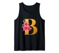 Floral B Alphabet Cute Initial Monogram Letter B Graphic Canotta
